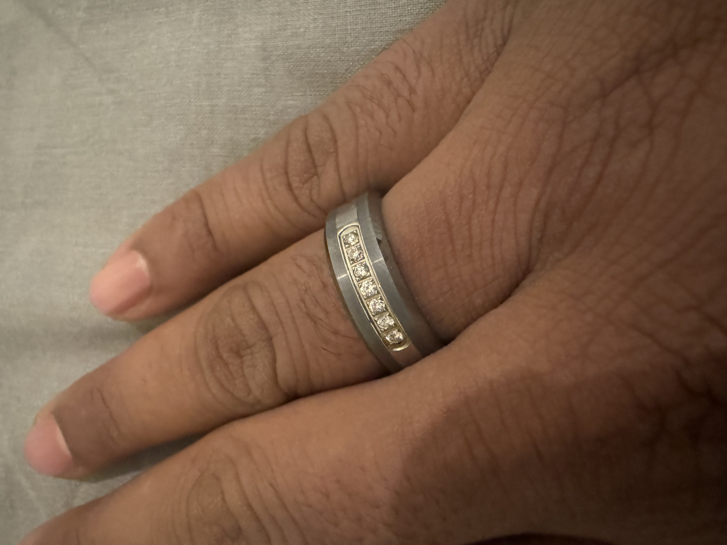 Original White Gold Diamond Ring for men